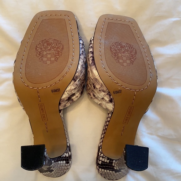 Vince Camuto Python Leather Mules - Picture 3 of 3